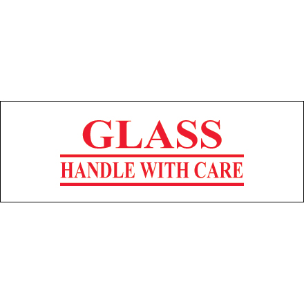 2" x 55 yds. - "Glass - Handle With Care" (18 Pack) Tape Logic<span class='rtm'>®</span> Messaged Carton Sealing Tape